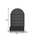 71" X 47" Black Galvanized Metal Rectangular Planter Box