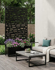 71" X 35" Black Galvanized Metal Rectangular Planter Box