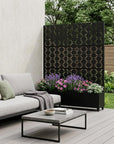 71" X 47" Black Galvanized Metal Rectangular Planter Box