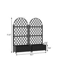 71" X 35" Black Galvanized Metal Rectangular Planter Box