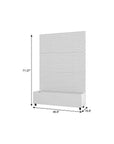 71" X 47" White Galvanized Metal Rectangular Planter Box