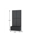 59" X 29" Black Galvanized Metal Rectangular Planter Box