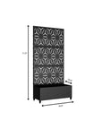 71" X 35" Black Galvanized Metal Rectangular Planter Box