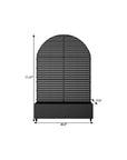 71" X 47" Black Galvanized Metal Rectangular Planter Box