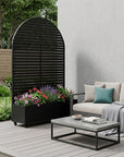 71" X 47" Black Galvanized Metal Rectangular Planter Box