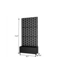 71" X 35" Black Galvanized Metal Rectangular Planter Box