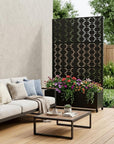 71" X 35" Black Galvanized Metal Rectangular Planter Box