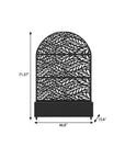 71" X 47" Black Galvanized Metal Rectangular Planter Box