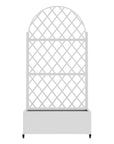71" X 35" White Galvanized Metal Rectangular Planter Box