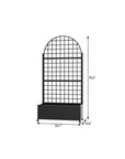 70" X 35" Black Galvanized Metal Rectangular Planter Box