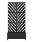 71" X 35" Black Galvanized Metal Rectangular Planter Box