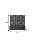47" X 47" Black Galvanized Metal Rectangular Planter Box
