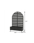 71" X 47" Black Galvanized Metal Rectangular Planter Box