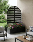 71" X 47" Black Galvanized Metal Rectangular Planter Box