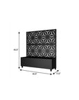 47" X 47" Black Galvanized Metal Rectangular Planter Box