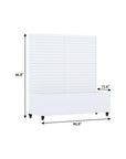 47" X 47" White Galvanized Metal Rectangular Planter Box