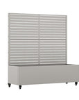 47" X 47" Gray Galvanized Metal Rectangular Planter Box