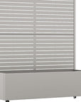 47" X 47" Gray Galvanized Metal Rectangular Planter Box
