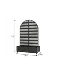 71" X 35" Black Galvanized Metal Rectangular Planter Box