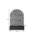 71" X 47" Black Galvanized Metal Rectangular Planter Box