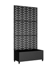 71" X 35" Black Galvanized Metal Rectangular Planter Box
