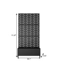 71" X 35" Black Galvanized Metal Rectangular Planter Box