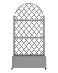 71" X 35" Gray Galvanized Metal Rectangular Planter Box