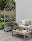 71" X 35" Gray Galvanized Metal Rectangular Planter Box