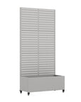 71" X 35" Gray Galvanized Metal Rectangular Planter Box