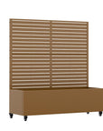 47" X 47" Brown Galvanized Metal Rectangular Planter Box