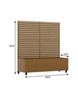 47" X 47" Brown Galvanized Metal Rectangular Planter Box