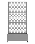 71" X 35" Gray Galvanized Metal Rectangular Planter Box