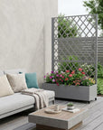 71" X 35" Gray Galvanized Metal Rectangular Planter Box