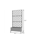 71" X 35" Gray Galvanized Metal Rectangular Planter Box