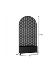 71" X 35" Black Galvanized Metal Rectangular Planter Box