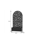 71" X 35" Black Galvanized Metal Rectangular Planter Box