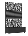71" X 47" Black Galvanized Metal Rectangular Planter Box