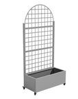71" X 35" Gray Galvanized Metal Rectangular Planter Box