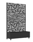 71" X 47" Black Galvanized Metal Rectangular Planter Box