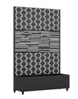 71" X 47" Black Galvanized Metal Rectangular Planter Box