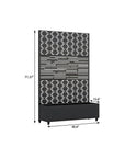 71" X 47" Black Galvanized Metal Rectangular Planter Box