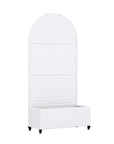 71" X 35" White Galvanized Metal Rectangular Planter Box