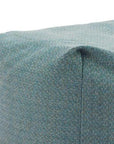 34" Green Olefin Outdoor Pouf Ottoman