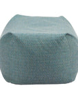 34" Green Olefin Outdoor Pouf Ottoman