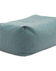 34" Green Olefin Outdoor Pouf Ottoman