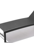 60" Black Aluminum Six Position Adjustable Sling Outdoor Chaise Lounge