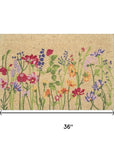 24" X 36" Brown Green And Purple Floral Outdoor Coir Door Mat