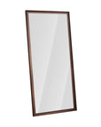 71" Brown Wood Wall Mounted And Leaning Framed Full Length Mirror