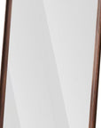 71" Brown Wood Wall Mounted And Leaning Framed Full Length Mirror