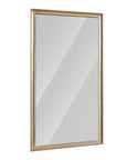 71" Golden Brown Wood Wall Mounted And Leaning Framed Full Length Mirror